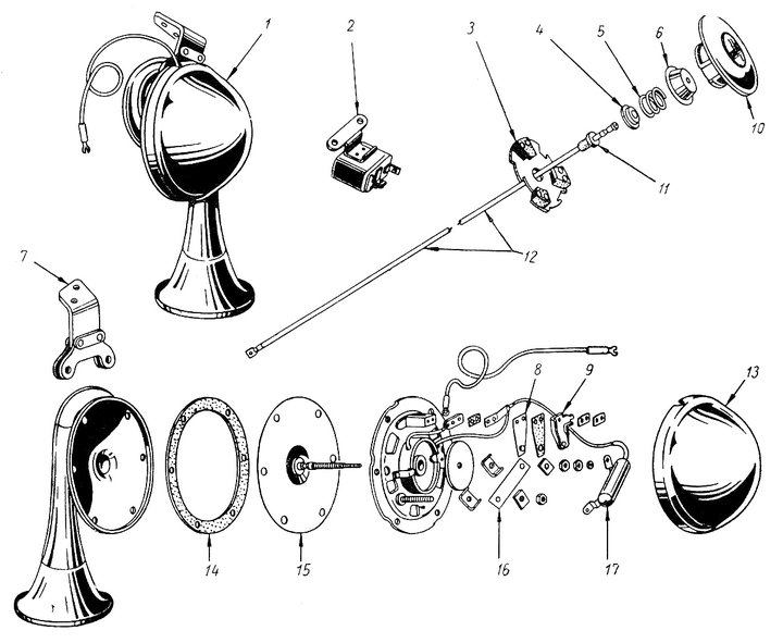 Устройство 21. Клаксон ГАЗ м20. Звуковой сигнал ГАЗ м20 победа. Схема сигналов ГАЗ М 20. Схема звукового сигнала ГАЗ 69.