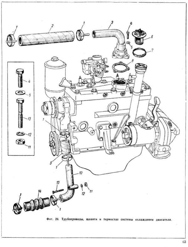 Схема системы охлаждения двигателя москвич 2140