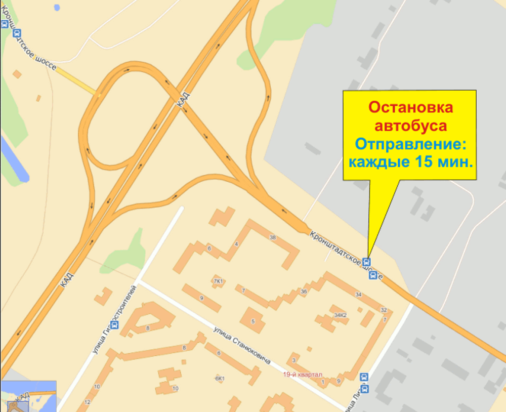 45 автобус остановки